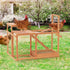 Set GOJOOASIS Chicken Activity Play - Poultry Run with Wood Stand, Ladder, Platforms, Swing, Food Storage, Chicken Toy