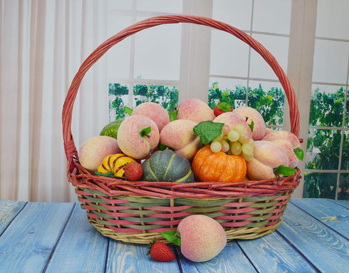 JEDFORE 10pcs Set Fake Fruit Home House Kitchen Party Decoration Simulation Artificial Lifelike Peach