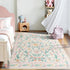 5x7 Pink Floral Nursery Rug,Pink Rugs for Bedroom Girls,Machine Washable Non Slip Soft Faux Wool Carpet,Cute Boho