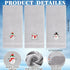 3 13.3" 29.5" SmoothNovelty Pcs Christmas Snowman Hand Towels for Bathroom Cotton Embroidered Snowman Kitchen Towels x