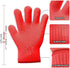 Killer's Instinct Outdoors Heat Resistant Gloves, Oven Mitts with Fingers, Red Cotton Kitchen Holders Double Set