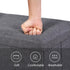 43 Inches 15" 43" 15" LEMY Folding Ottoman Storage Bench, Foot Rest Stool with Wooden Divider&Large Storage Space