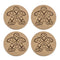 Meeple Board Game Coasters with Modern Facets Engraved Set of 4
