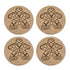 Meeple Board Game Coasters with Modern Facets Engraved Set of 4