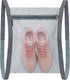 Reusable Sneaker Dryer Bag - Honeycomb Net Laundry Bags with Zipper & Strap for Washing Machine, 15.7''x13.8'', Grey