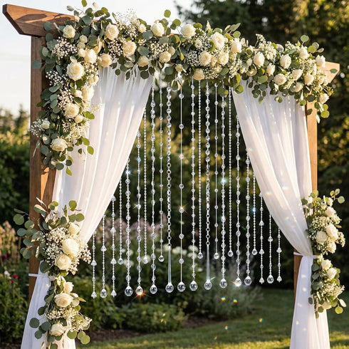 24 40 Inch Soulchen Pcs Clear Acrylic Crystal Garland Strands Large Hanging Chandelier Bead Chain String Wedding Icicle