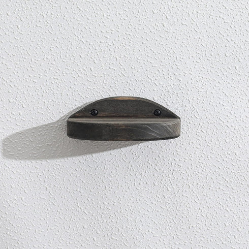 Set 2 4Inch Freezing point Small Floating Shelves for Wall of Semicircle Wood Mini Wall Shelf Decor Plant Display