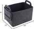 Storage Basket Felt Storage Bin, Collapsible Box Organizer with Carry Handles for Office, Bedroom, Closet, Babies,