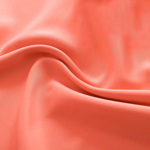 DONREN Coral Blackout Curtain Panels with Rod Pocket - Room Darkening Thermal Insulated Curtains for Bedroom (2 Panels)