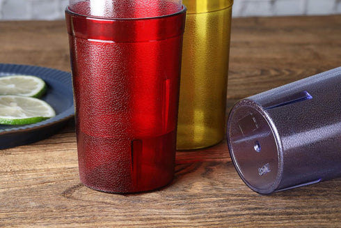 New Star Foodservice Restaurant-Grade Beverage Tumblers, Blue, Set of 12, 8 oz