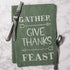 Primitives by Kathy Cotton Dish Towel, 28 x 28-Inch, Gather-Give Thanks-Feast Design