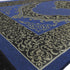 Modefa Islamic Prayer Rug Thin Woven Chenille and Taffeta Turkish Sajadah Intricate Design Metallic Ottoman Mat (Black