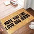 Welcome Door Mats, Loud Ass Birds Greeting, Non Slip Indoor Outdoor Rugs for Home Bathroom Kitchen