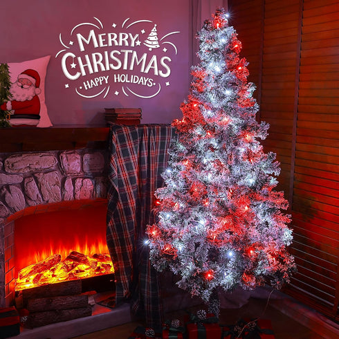 33FT 100 Wedding,100 Hopolon Led String Lights Indoor Outdoor,Red and White Christmas Lights Clear Wire,Connectable