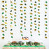 52Ft Gold Animal Green Palm Leaf Garland Banner for Jungle Safari Animal Party Decorations, 1st Birthday Supplies
