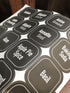 AllSpice Preprinted Water Resistant Square Spice Jar Labels - Set of 2" Labels