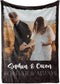 Ships Next Day, Custom Blanket with Picture and Text - Printed in