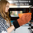 uxcell Silicone Oven Mitts, Heat Resistant Gloves, Kitchen Hand Protection, Non-Slip Grip, 1 Pair, Orange