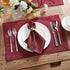 Elrene Home Fashions Caiden Elegance Damask Fabric Placemats, 13" x 19", Cranberry, Pack of 4