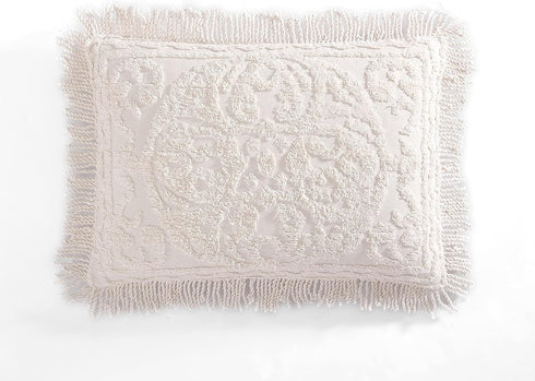 Beatrice Home Fashions Medallion Chenille Bedspread with Standard Sham, Blush
