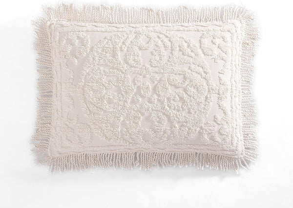 Beatrice Home Fashions Medallion Chenille Bedspread with Standard Sham, Blush