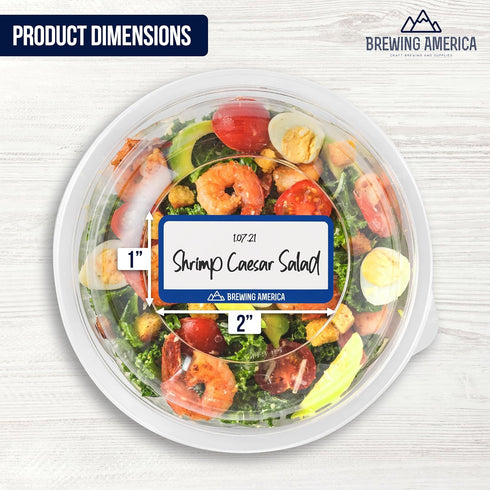 Dissolvable Food Labels for Food Containers - Made in USA - Great for Food Prep, Pantry, Canning, Freezer, Mason Jar