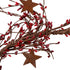 40 Inch CWI Pip Berry and Star Garland - - Artificial Garland for Mantle, Arch, Table, and Entryway - Red & Burgundy