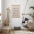 16 24 Inch Bon et Beau x Embroidered Alphabet Poster Framed with Wood Hanger - Neutral Gray Wall Decor for Boys