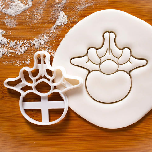Set of 3 Vertebrae Cookie Cutters (Designs: Cervical, Lumbar, Thoracic Vertebra) - Bakerlogy