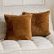 Demetex Brown Pillow Covers 26x26 Set of 2 Large Faux Fur Euro