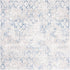 SAFAVIEH Amelia Collection Area Rug - 3' Square, Light Grey & Blue, Modern Trellis Design, Easy Care