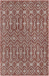 Unique Loom Outdoor Trellis Collection Area Rug, Tribal Trellis 2' x 3' 1" Rectangle Rust Red/Ivory