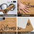 Welcome Peacock Feather Doormat - Nature Welcome Rug, Non-Slip Mat for Front Door Outdoor Entry, Housewarming Gift,