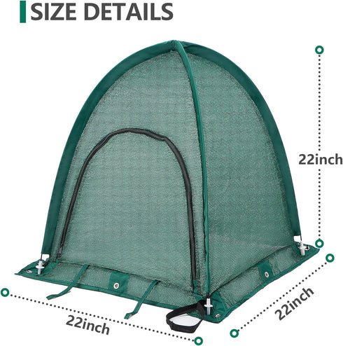 2 Pack, 80% 22" 22" 22" Plant Shade Tent Pop Up Sun Shade Cover for Outdoor Plants, Portable Sun Protection Tent