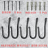HB Decorative Hook Wrought Iron Wall Mount Coat Hooks - Set of 3 Handmade Classic Hooks for Hanging