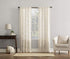 No. 918 Yvette Trellis Jacquard Sheer Curtain Panel, 52" x 84", Cream Off-White Rod Pocket
