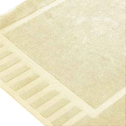 White Classic Luxury Bath Mat Set - 2 Pack Absorbent Cotton Hotel Spa Shower/Bathtub Mats 22"x34" | Beige