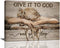 Farmhouse Bedroom Wall Art Decor, Give It to God and Go to Sleep Sign Quotes for Living Room