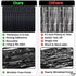 KatchOn XtraLarge Black Streamers | 3.2x8 Feet, Pack of 2 for Black Party Decorations, Tinsel Backdrop
