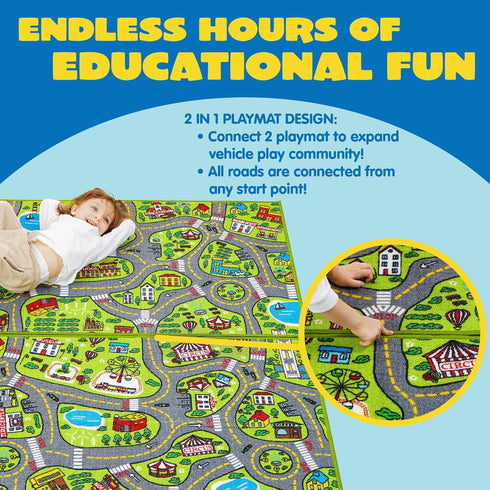 Durable City Life Playmat for Kids - Engaging Toddler Rug