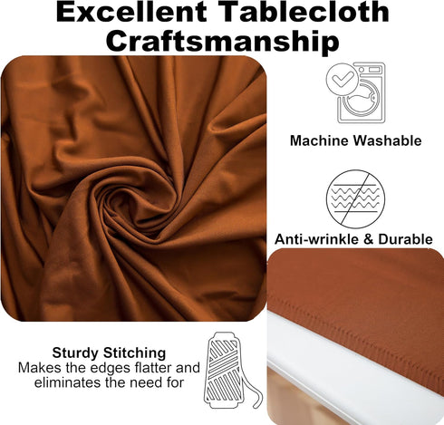 Viiamacki 4 24X48 Inches Rectangle Spandex FT Fitted Tablecloth, Elastic Folding Picnic Table Cloth, Stretchy Patio