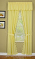 Today's Curtain Orleans Scallop Curtain, Buttercup 45" Panel Pair, 4-Piece Set, 60" W x 45" L