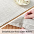 13x36 Inch Farmhouse Rustic Faux Linen Table Runner Neutral Beige Table Runners Double Layer Reversible Rectangle