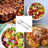 Cornucopia Brands Serving Fork Set of Two (2), Elegant 9" Stainless Steel Buffet & Banquet Style Serving Forks