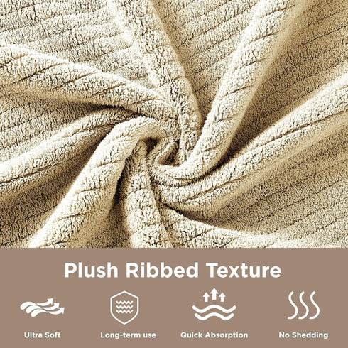 Lunoku 8 Set, 2 2 4 Oversized Bath Towels Piece Towel Extra Large Bath Sheets, Hand, Washcloths, Luxury Soft Super