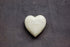 Creative Co-Op Soapstone Heart Decoration, Engraved Love, White Color