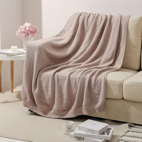 Cozy 53x71) bearberry Super Soft Fluffy Throw Blanket Lightweight Warm Throw Blankets for Couch Bed Sofa All Season