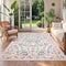 GarveeHome Floral Washable Rug 4x6, Non-Slip Low Pile Botanical Carpet, Vintage Farmhouse