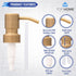 Stainless Steel Soap and Lotion Dispenser Pumps, 2 Pack Replacement for Your Bottles (Bronze)