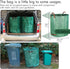 3-Pack 72 Gardzen Gallon Yard Waste Bags, Reusable Heavy Duty Collapsible Garden Leaf Bags with Plastic Ring, Stand-Up